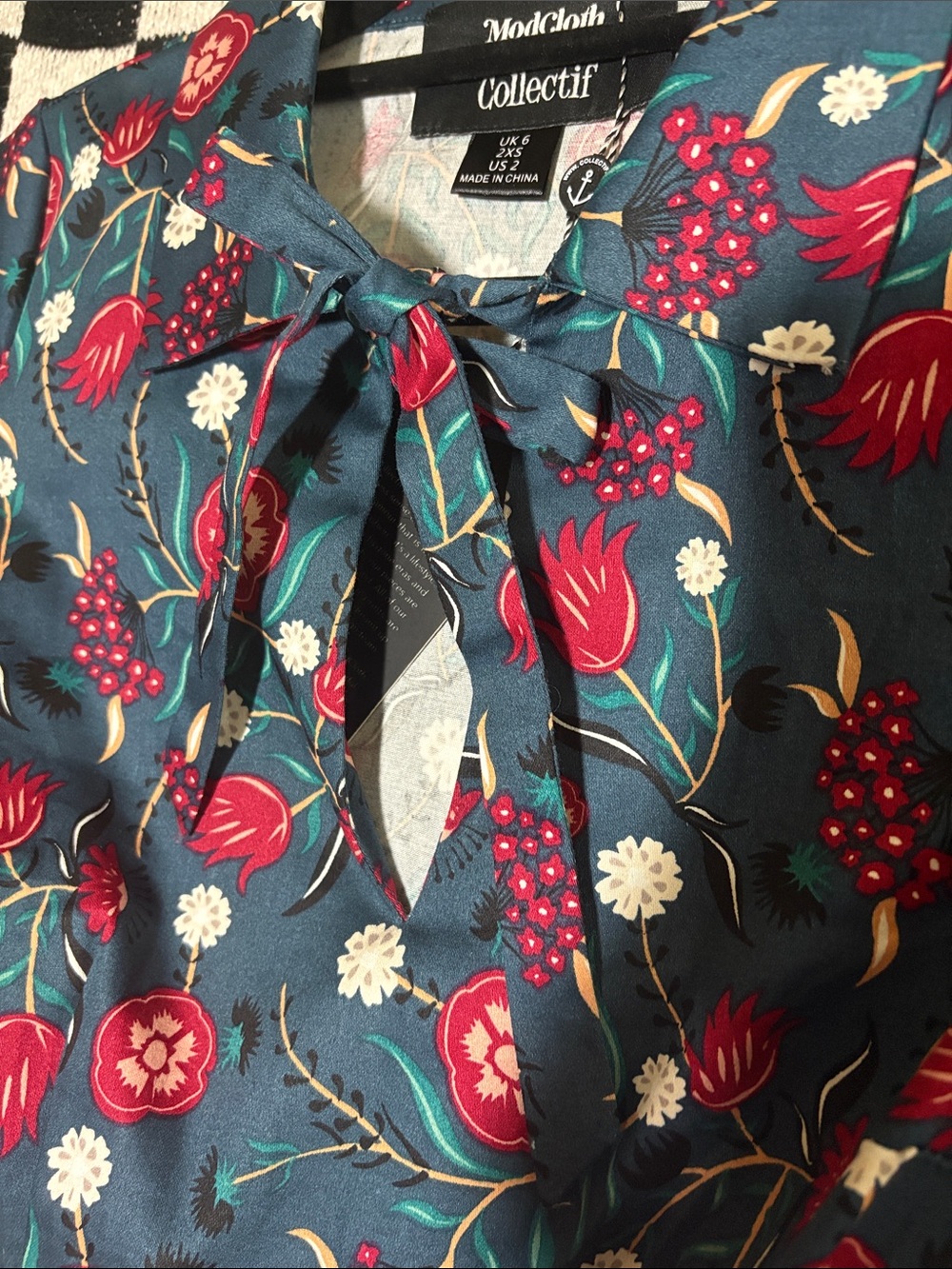 NWT ModCloth x Collectif Darcey Poppy Floral Swing Dress - Picture 4 of 12